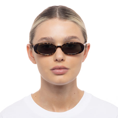 Le Specs Uni-sex Outta Love Tort Oval Sunglasses