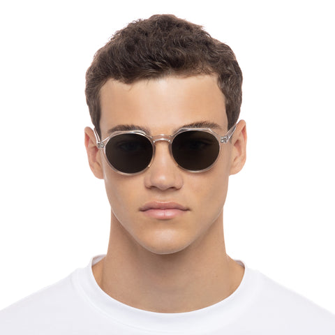 Le Specs Uni-sex Speed Of Night Clear Round Sunglasses