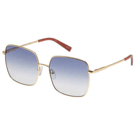 Le Specs Female The Cherished Ltd Edt Gold Square Sunglasses