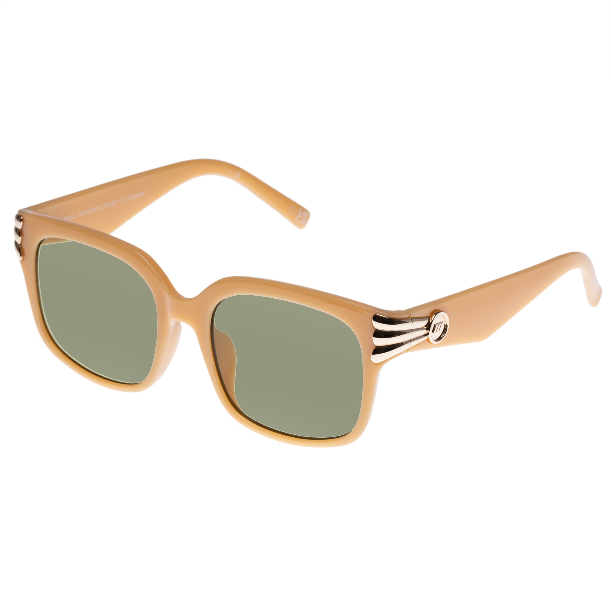Le Specs Women's Shell Shocked Ltd Edt Yellow Square Sunglasses