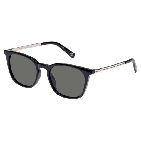 Le Specs Uni-sex Huzzah Black Square Sunglasses
