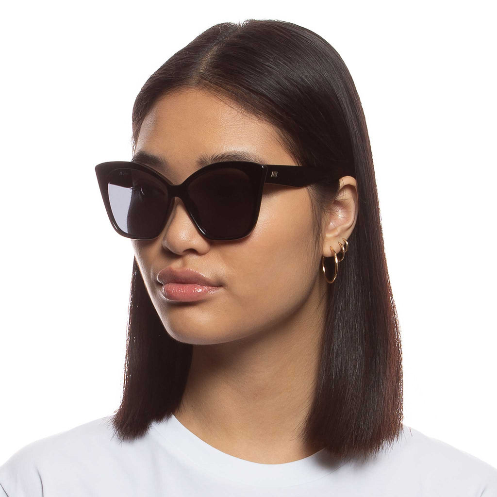 Le Specs Fash-Hun Sunglasses Shiny Black RUM Amsterdam, 59% OFF