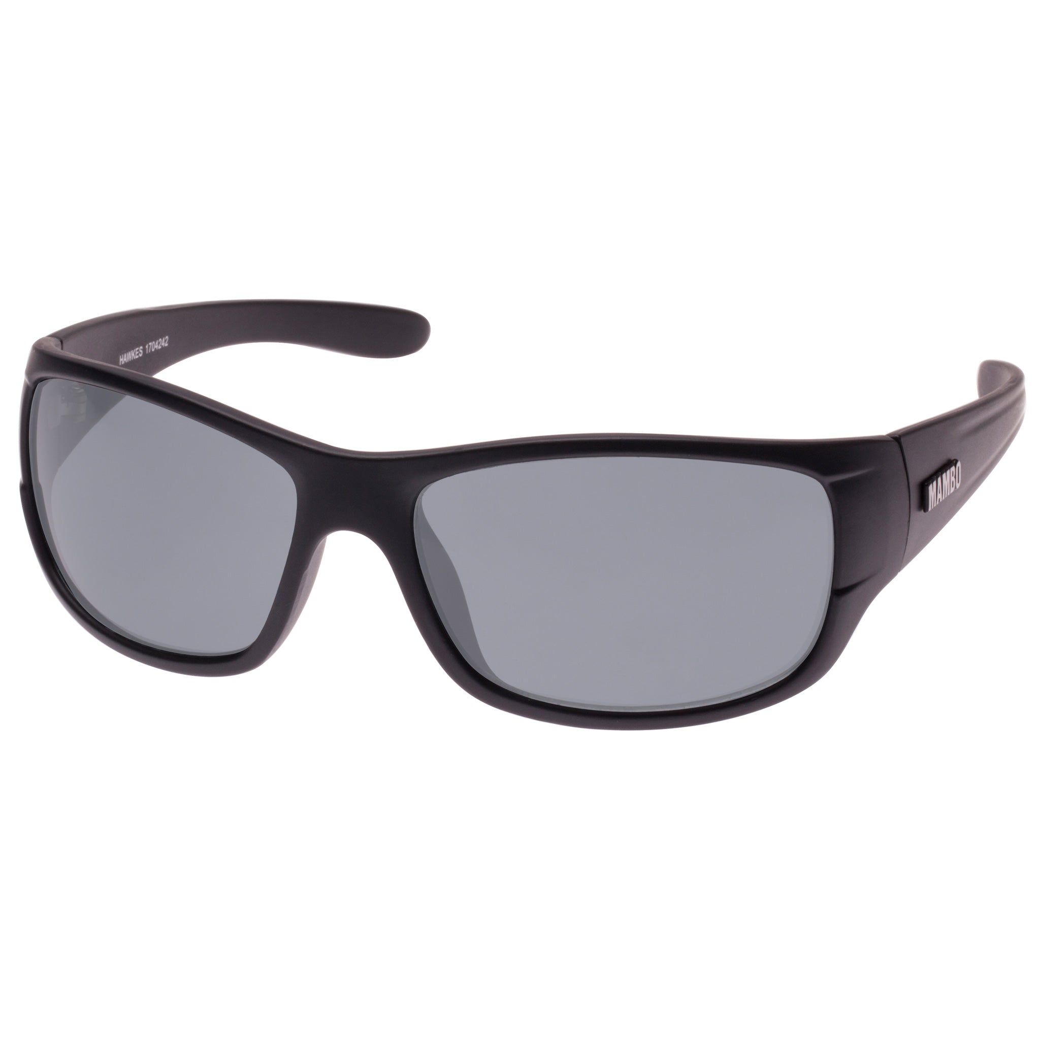 Mambo Men's Hawkes V2 Black Wrap Sport Sunglasses