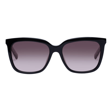 Oroton Female Lennon Black Modern Rectangle Sunglasses