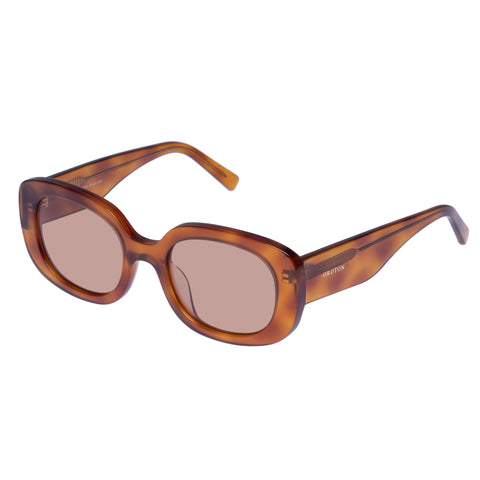 Oroton Female Haylen Tort Oval Sunglasses