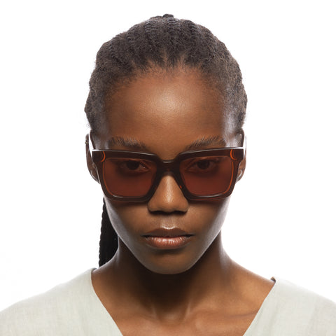 Oroton Female Easton Brown Square Sunglasses