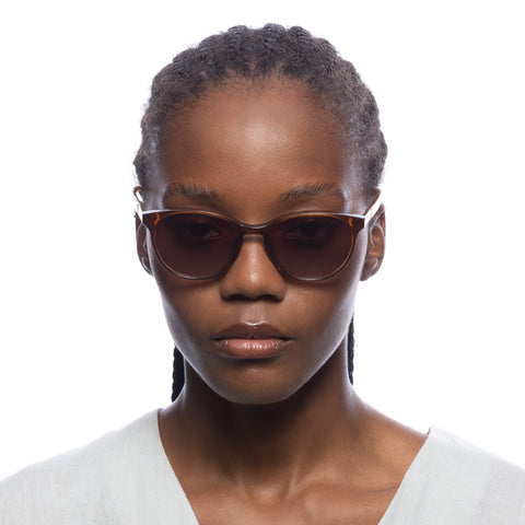 Oroton Female Alvia Brown Round Sunglasses