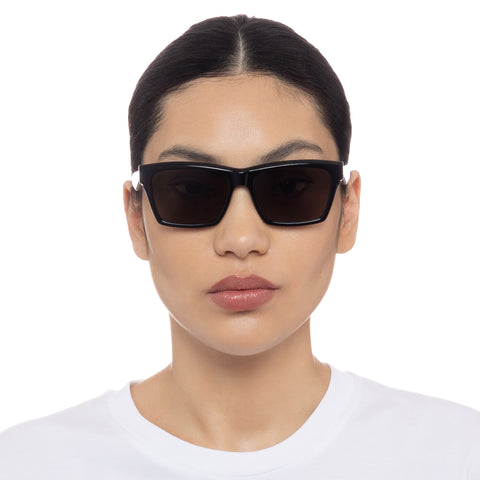 Saint Laurent Female Slm104 Black Rectangle Sunglasses